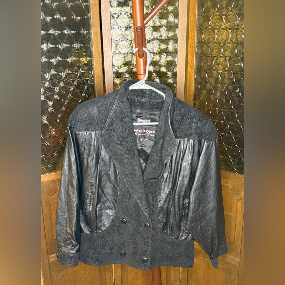 1980’s Wilson Black Leather Women's Coat